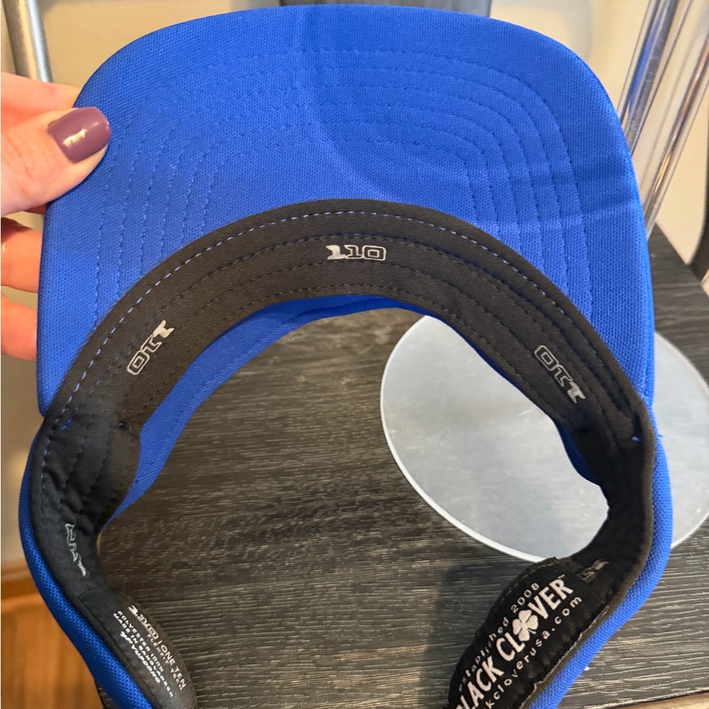 Black Clover Topgolf Blue Golf Visor Live Lucky Adjustable 110 Flexfit - Picture 7 of 7